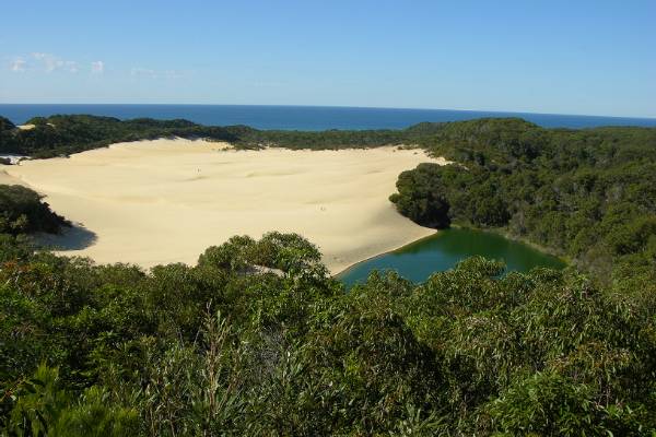 Lake Wabby on Fraser Island.