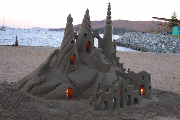 A stunning sand castle