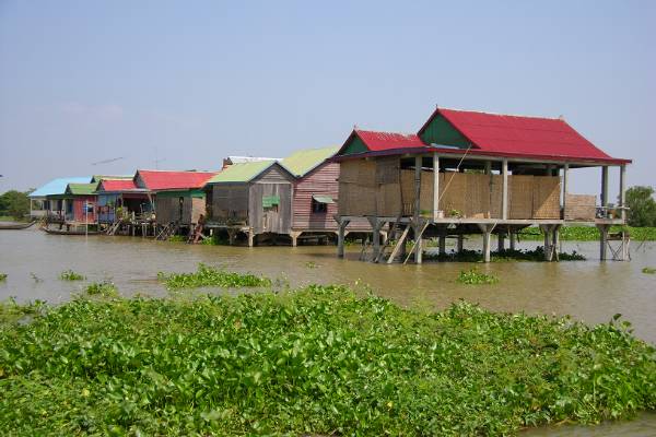 Houses by the Mekong river