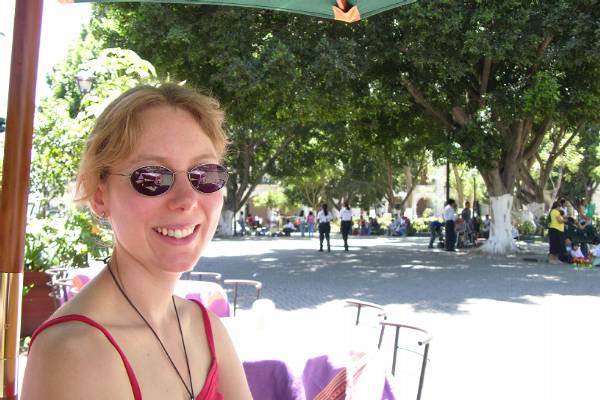 Claire doing lunch, Oaxaca