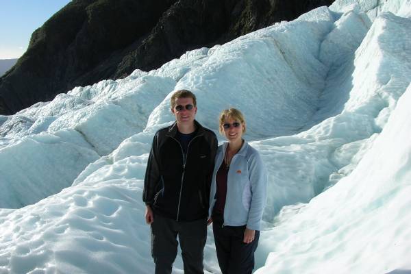Claire and Mikey on the glacier