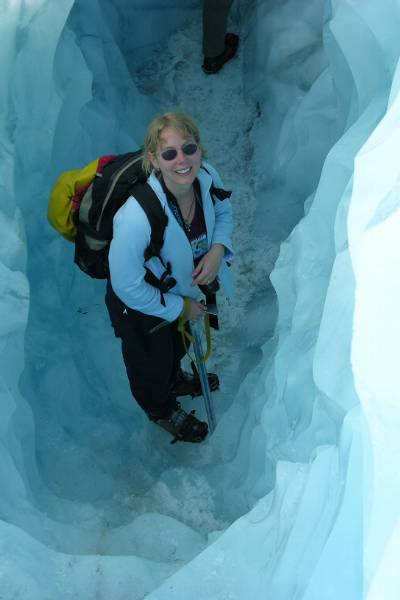 Claire in the glacier