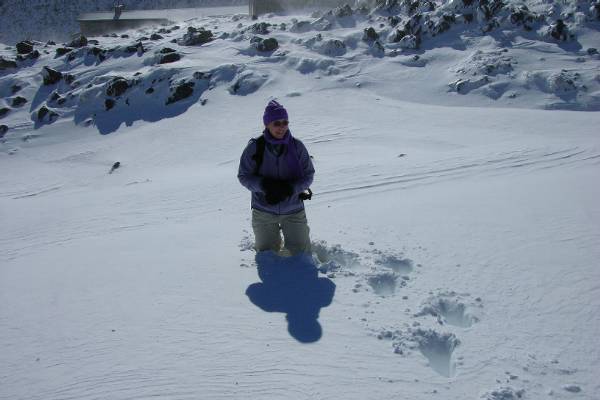 Claire in snow