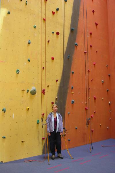 A climbing wall in Turangi